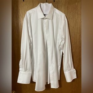 Jos. A. Bank White French Cuff Tuxedo 18 1/2 35 Dress Shirt